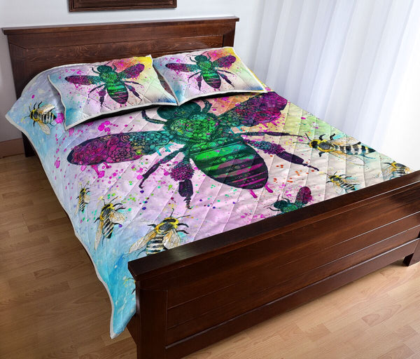 Bee Color- Quilt Bed Set - Love Quilt Bedding Set