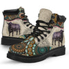 Angus Cattle - Vintage Mandala Asboot Sky - Love All Season Boots