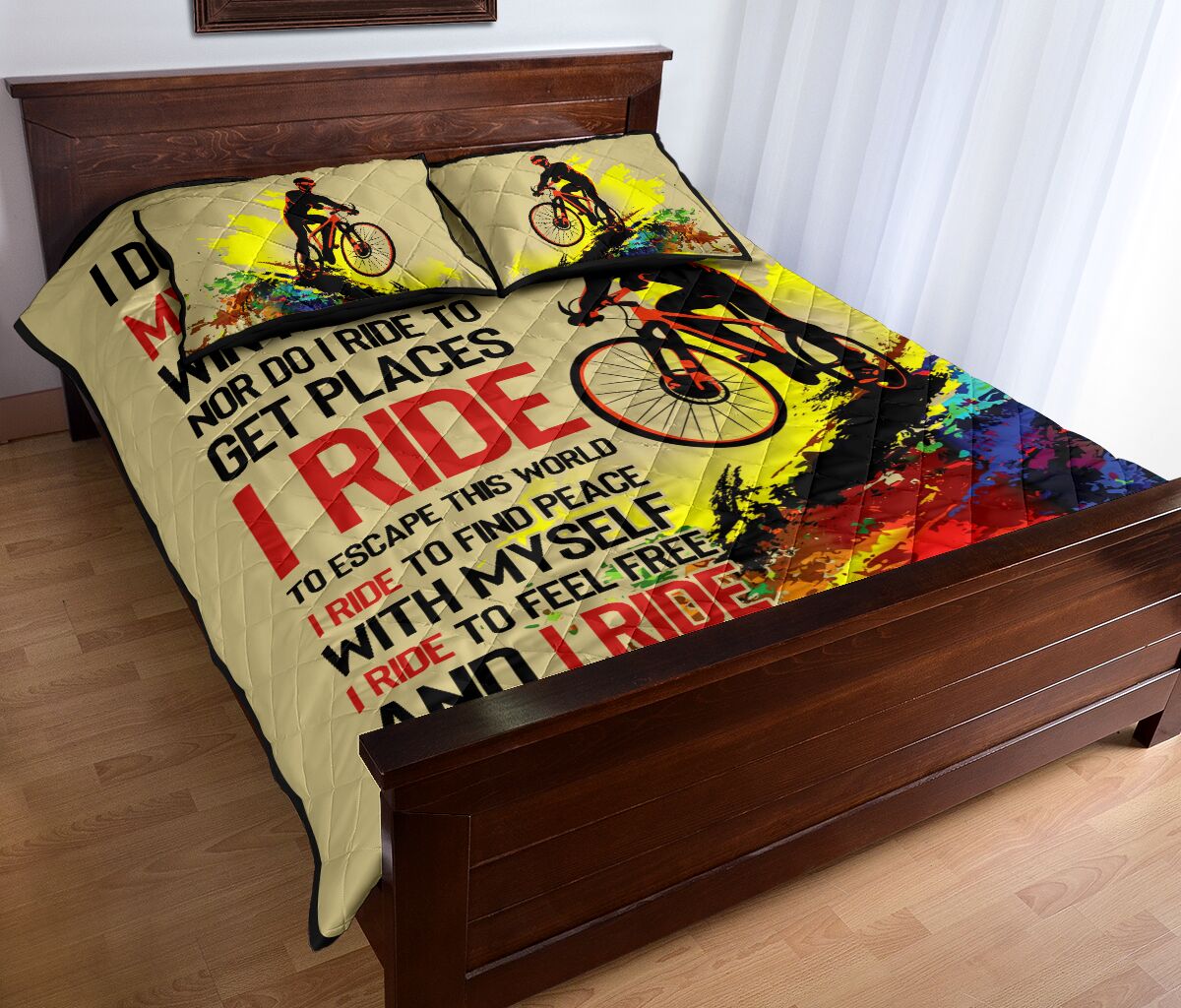 Mountain Bike I Ride - Bed Set - Love Quilt Bedding Set