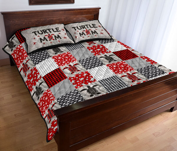 Turtle Pattern Style Quilt Bed Set - Love Quilt Bedding Set