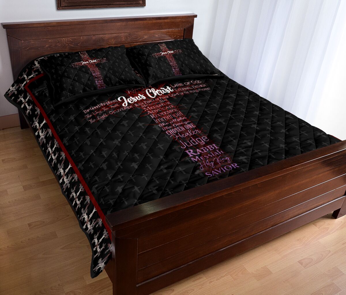 God Jesus Quote Style Quilt Bed Set- Love Quilt Bedding Set