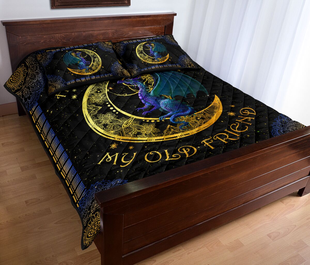 Dragon Moon Old Friend Quilt Bed Set - Love Quilt Bedding Set