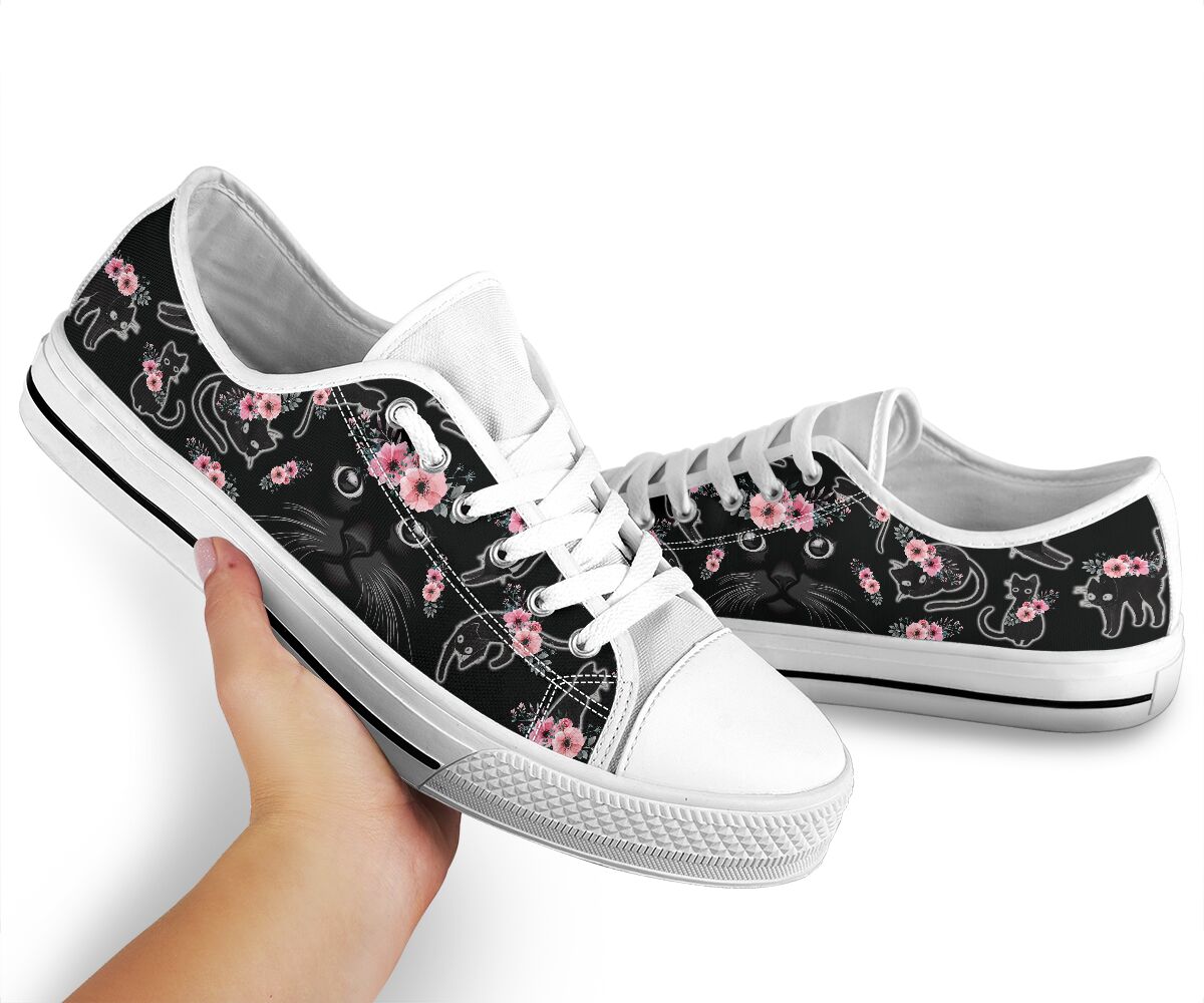 Low Top - Black Cat - Flower Shoe - Love Love Top Shoes