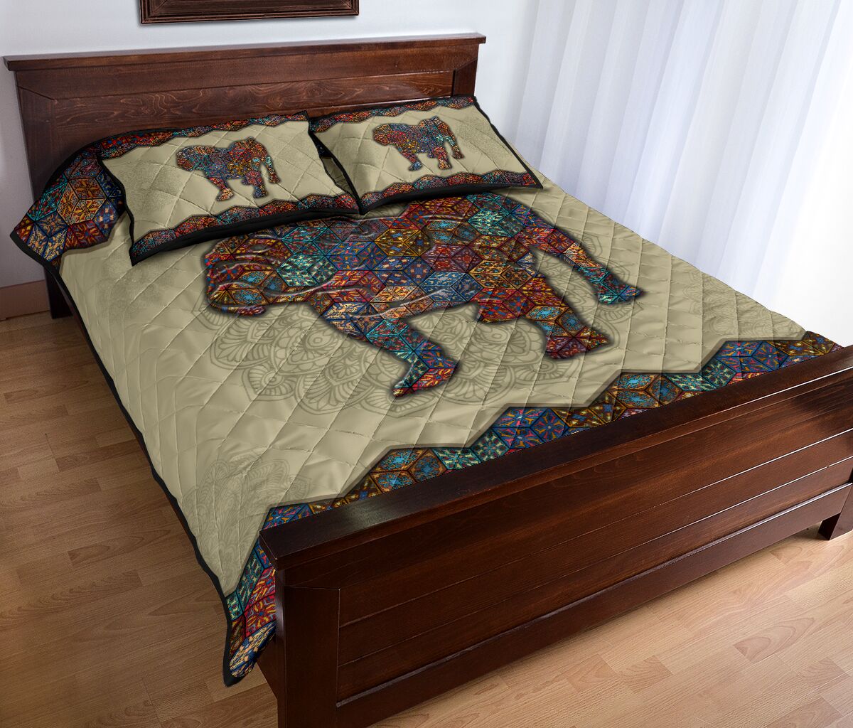 Quilt Bed Set - Mandala - Pitbull 25 - Love Quilt Bedding Set
