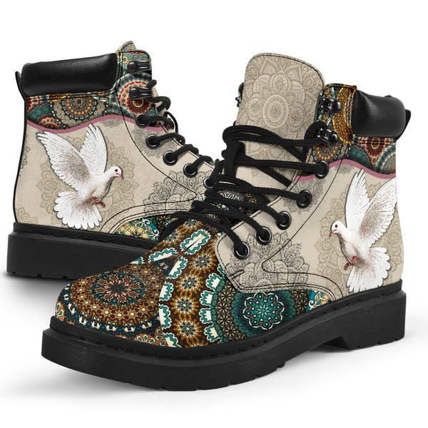 Dove - Vintage Mandala Asboot Sky - Love All Season Boots