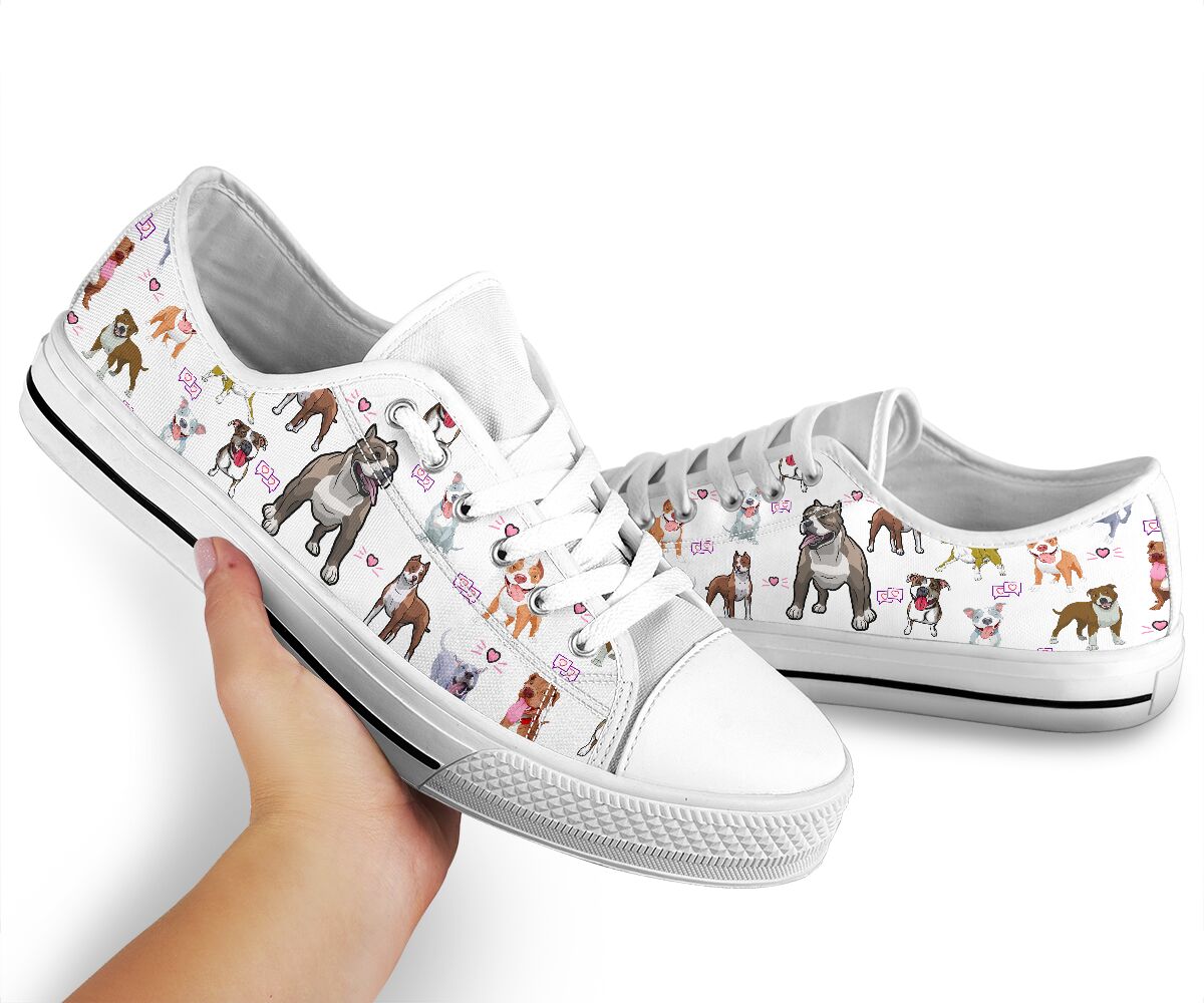 Pitbull White - Low Top Shoe - Love Love Top Shoes