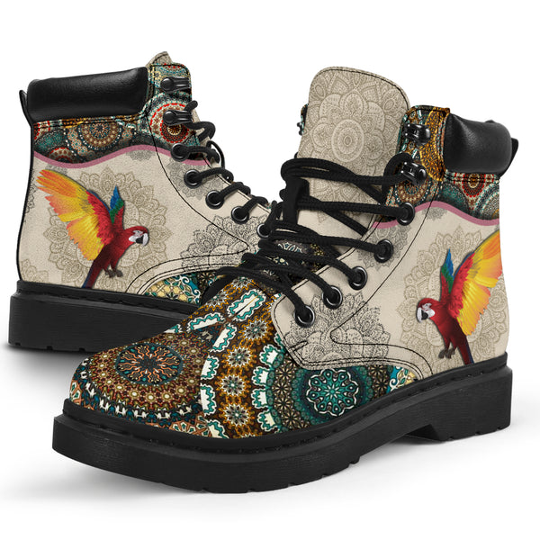 Parrots - Vintage Mandala Asbook Sky - Love All Season Boots