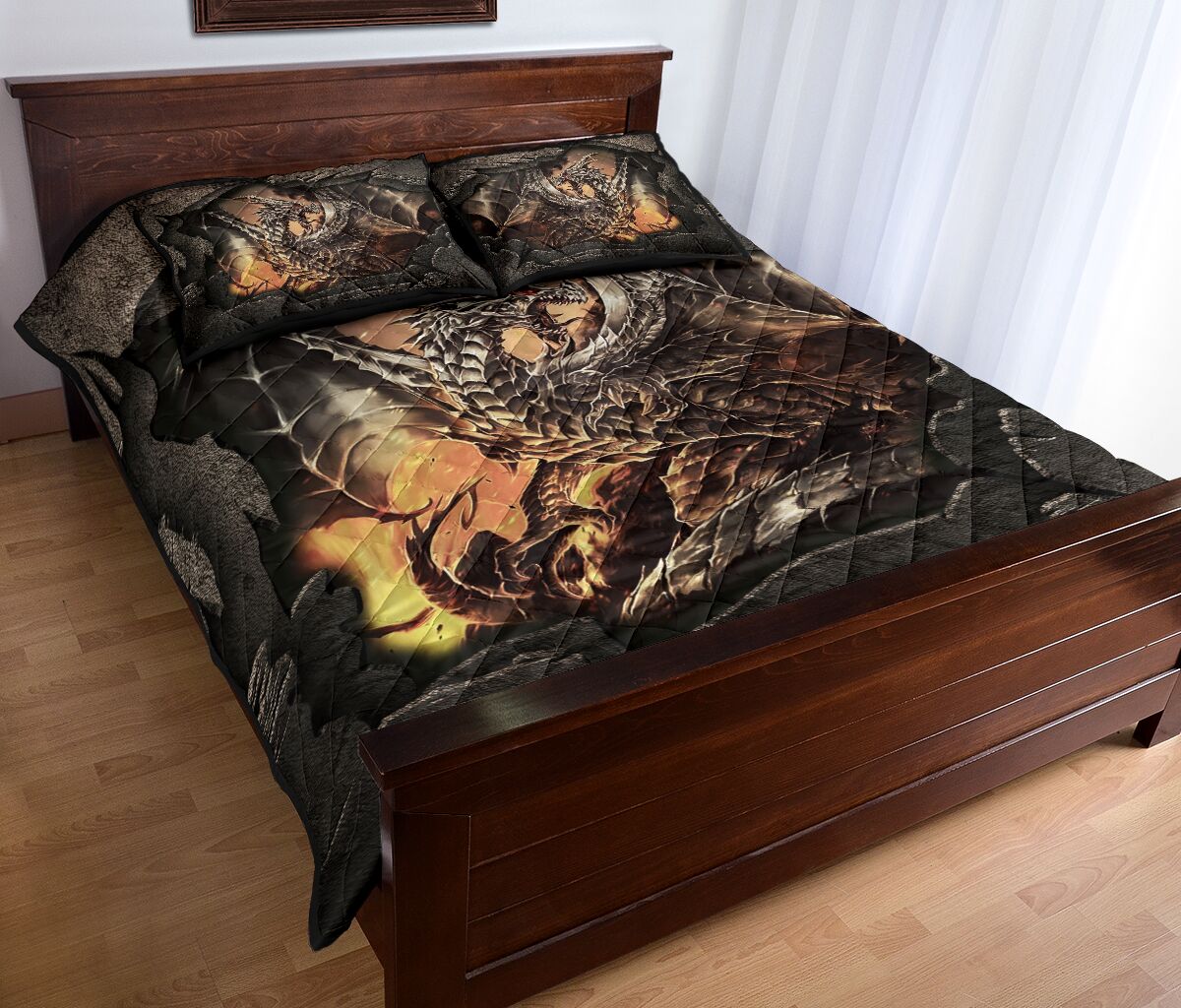 Dragon Art Quilt Bed Set 7- Love Quilt Bedding Set