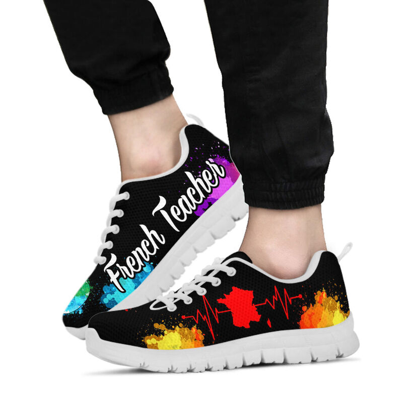 French Teacher Art Sneakers, Runni- Love Sneakers