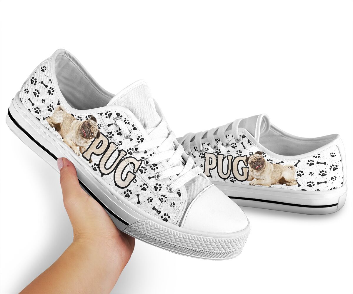 Pug Fur Texture - Low Top Shoe - Love Love Top Shoes