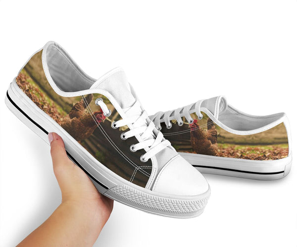 Chicken Wallpaper Low Top  Shoes