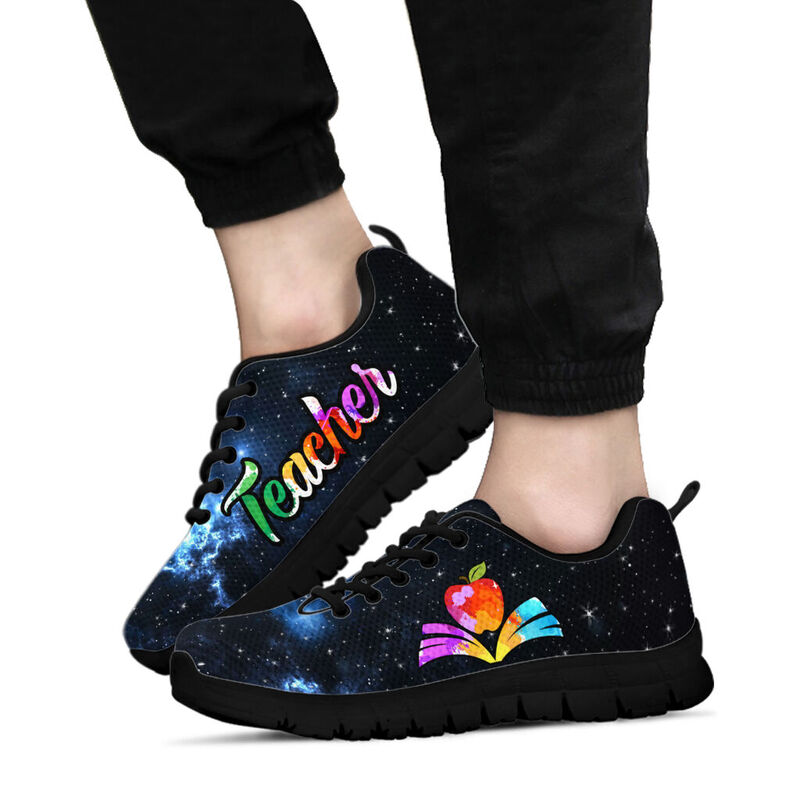 Teacher- Galaxy Art Sneakers, Running Shoes, Shoes For Women, Shoes For Men, Custom Shoes, L- Love Sneakers