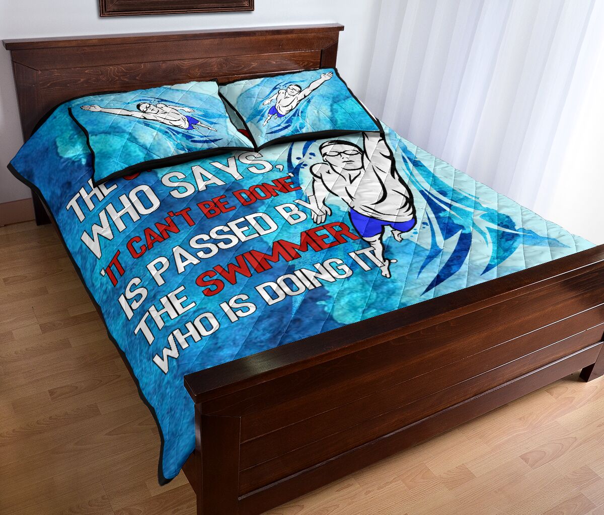 Swimming It Cant Be Done - Bed Set - Love Quilt Bedding Set