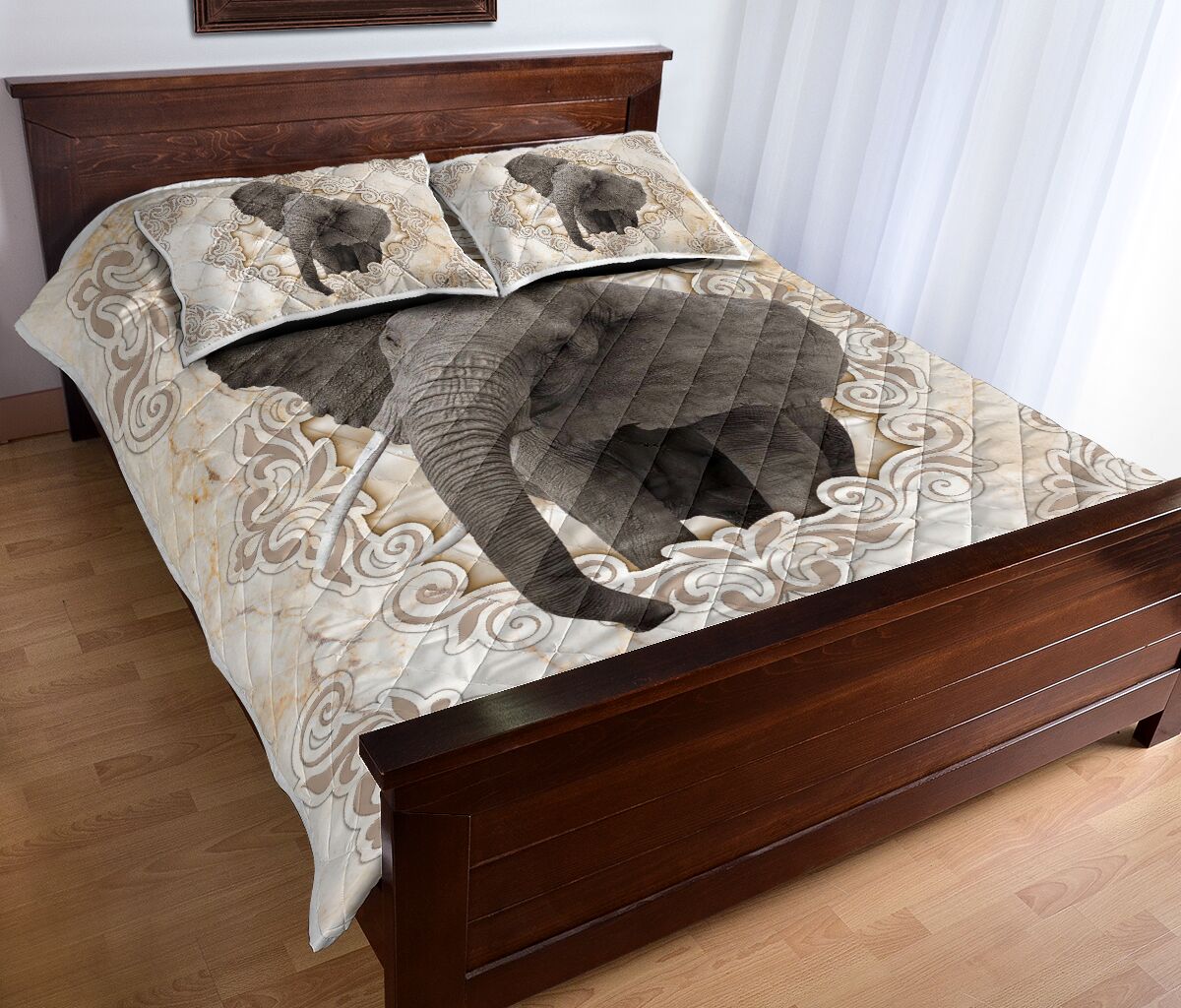 Elephant Craving Style Quilt Bed Set - Love Quilt Bedding Set
