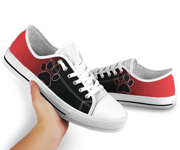 Dog Paw Gradient Halftone - Low Top Shoe - Love Love Top Shoes