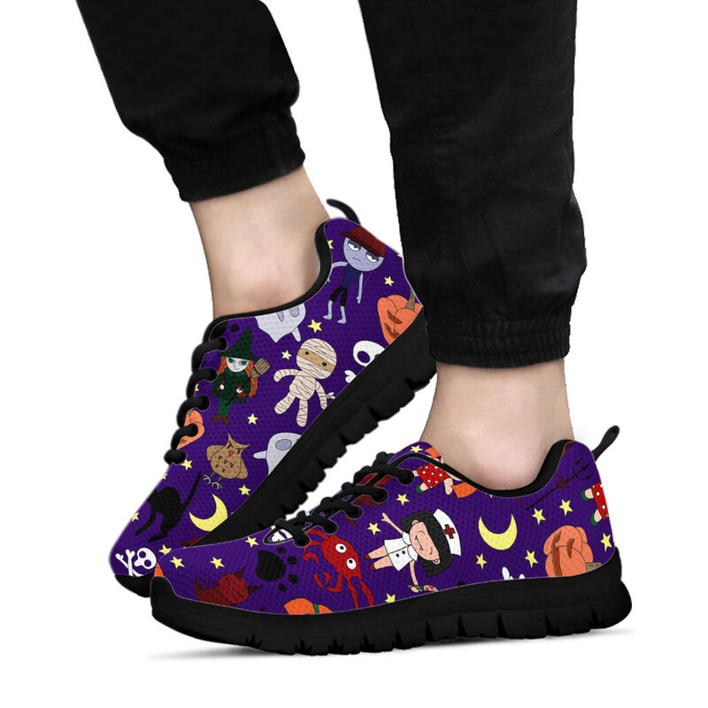 Nurse Halloween Pattern Sneaker Sneakers, Running Shoes, Shoes For Women, Shoes For Men, Cu- Love Sneakers