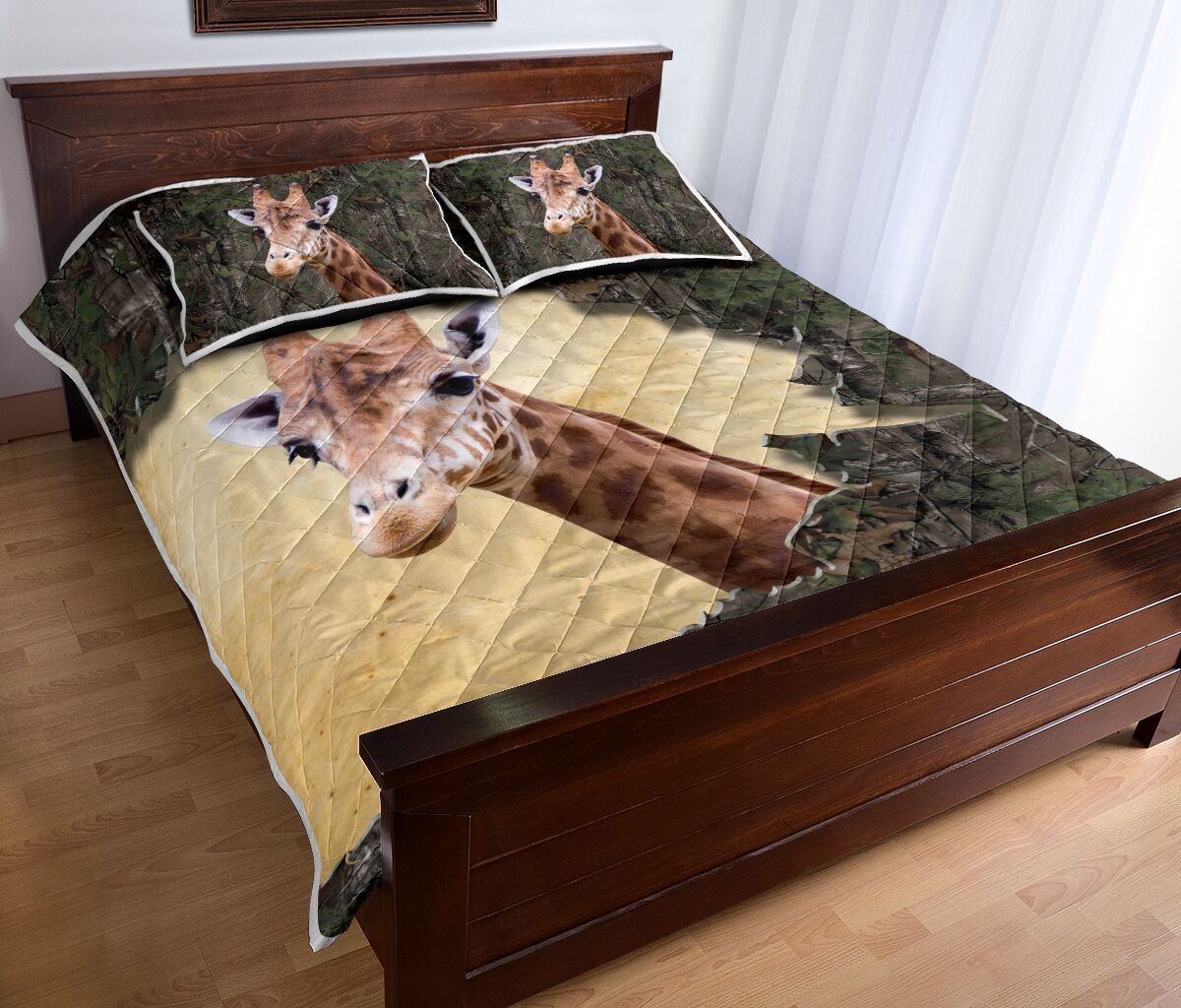 Giraffe Tree Tear Quilt Bed Set - Love Quilt Bedding Set