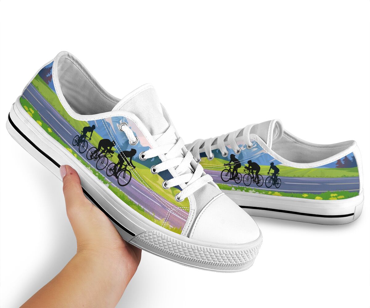 Cycling Leather Pattern - Low Top Shoes Shoe