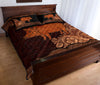 Pig Farm Carving Leather Skin Style Quilt Bed Set - Love Quilt Bedding Set