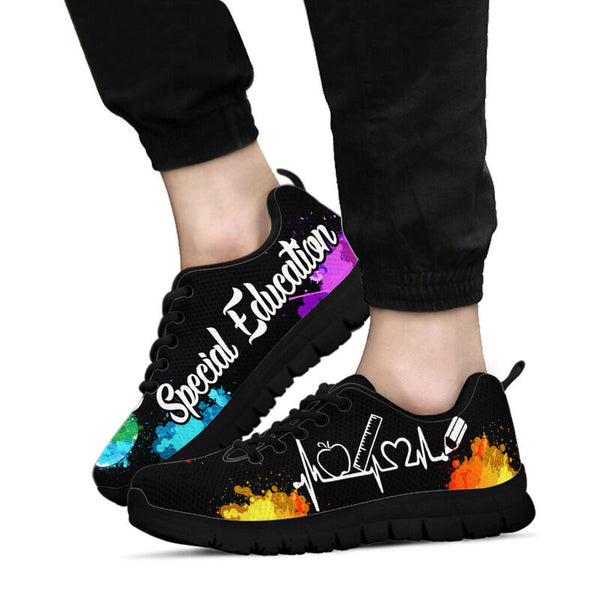 Special Education Art Color Black Soles Sneakers, Running Shoes, Shoes For Women, Shoes For - Love Sneakers