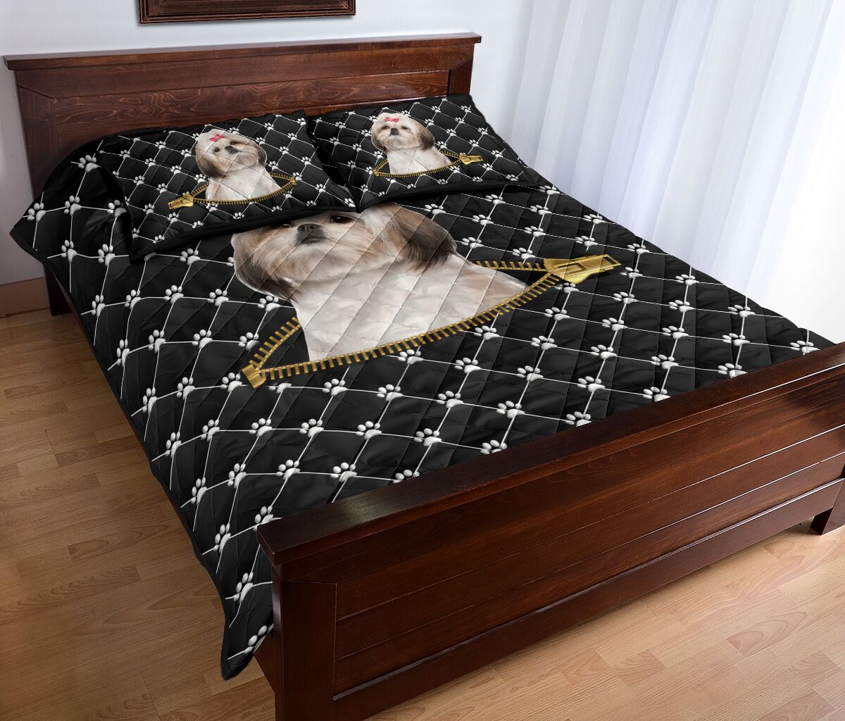 Shih Tzu Zipper - Bed Set - Love Quilt Bedding Set