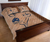 Cows Leather Style Quilt Bed Set - Love Quilt Bedding Set