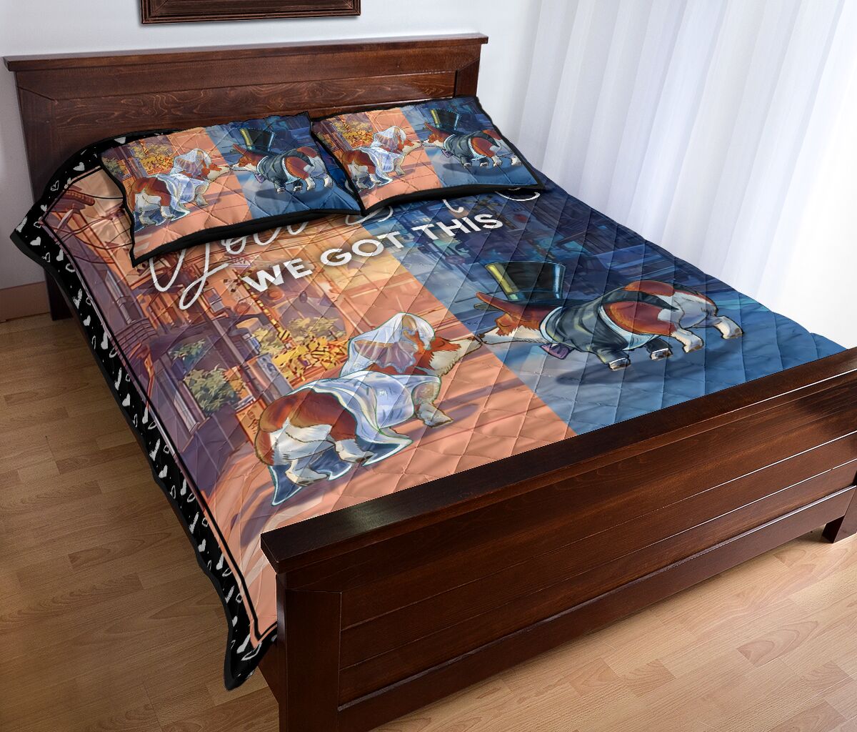 Corgis Got This - Quilt Bed Set - Nnl - Love Quilt Bedding Set