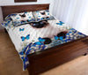 Siamese Cat Blue And White Flowers Vertical - Love Quilt Bedding Set