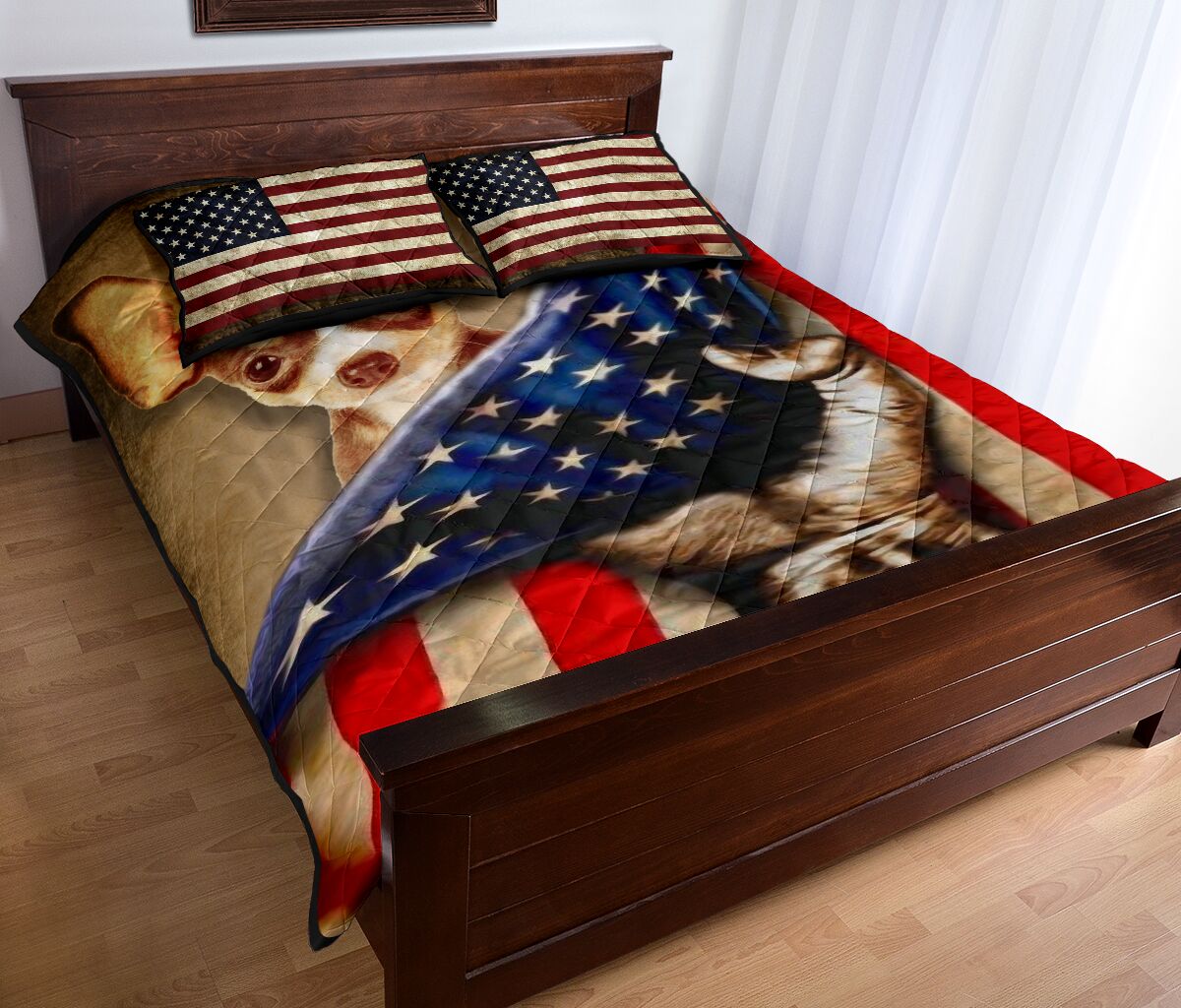 Chihuahua Quilt Bed Set 77 - Love Quilt Bedding Set