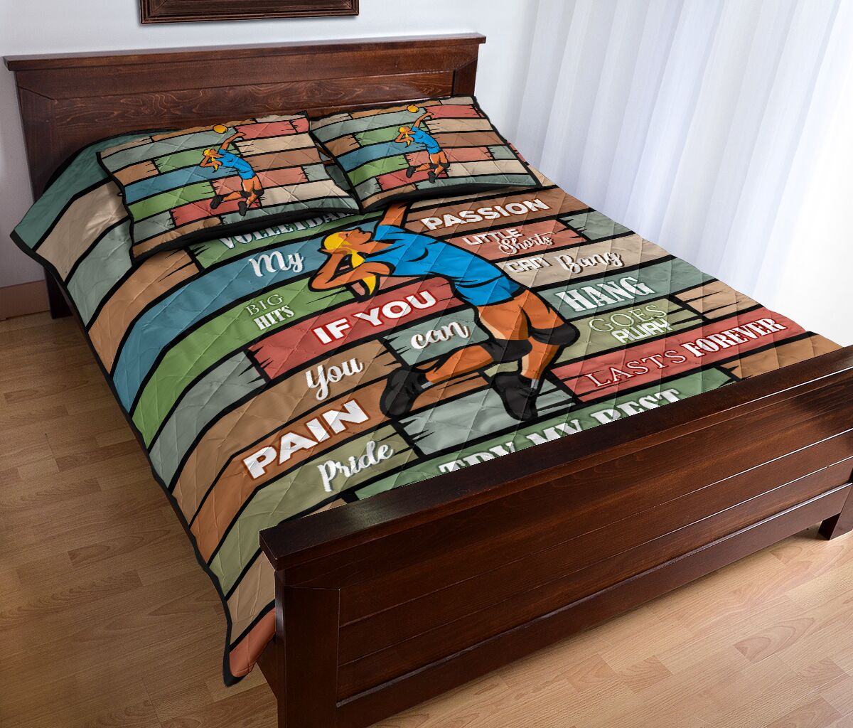 Volleyball - Quilt Bed Set - Nnl - Love Quilt Bedding Set