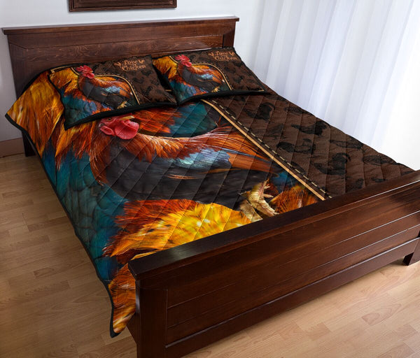 Chicken Leather Style Quilt Bed Set - Love Quilt Bedding Set