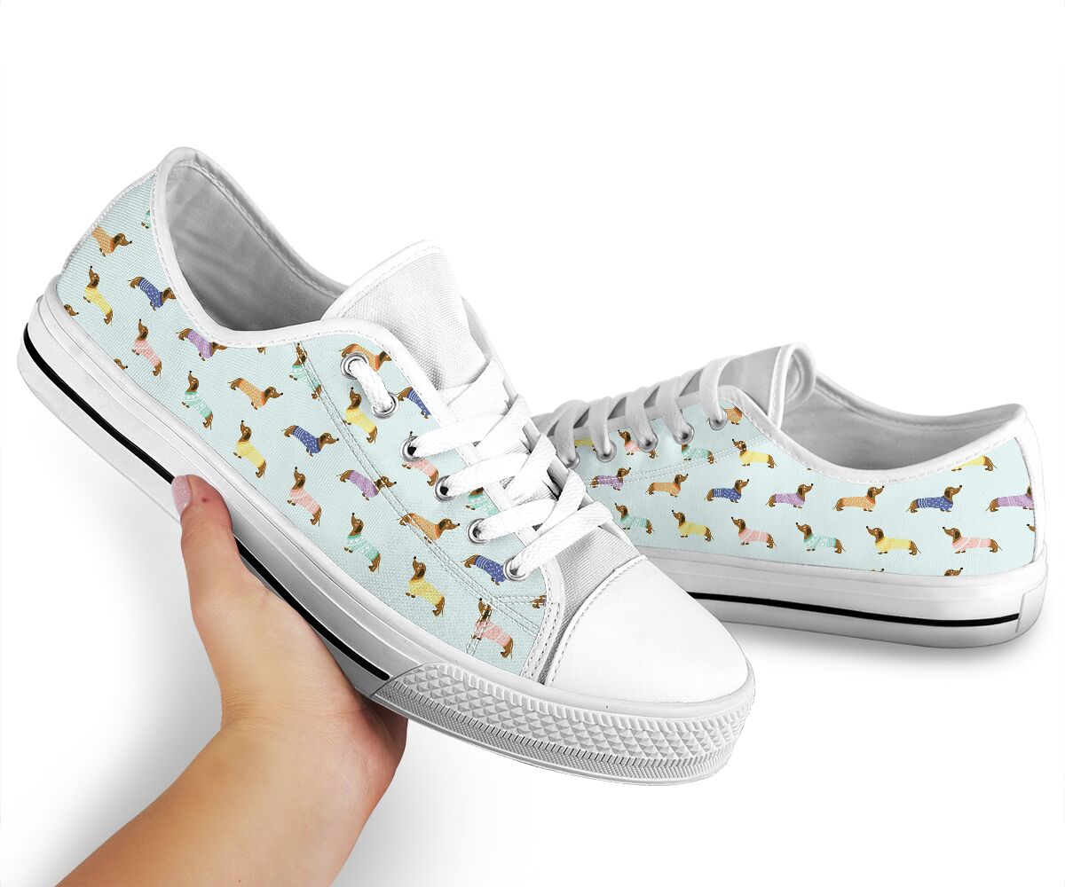 Dachshund Pattern - Low Top Shoe - Love Love Top Shoes