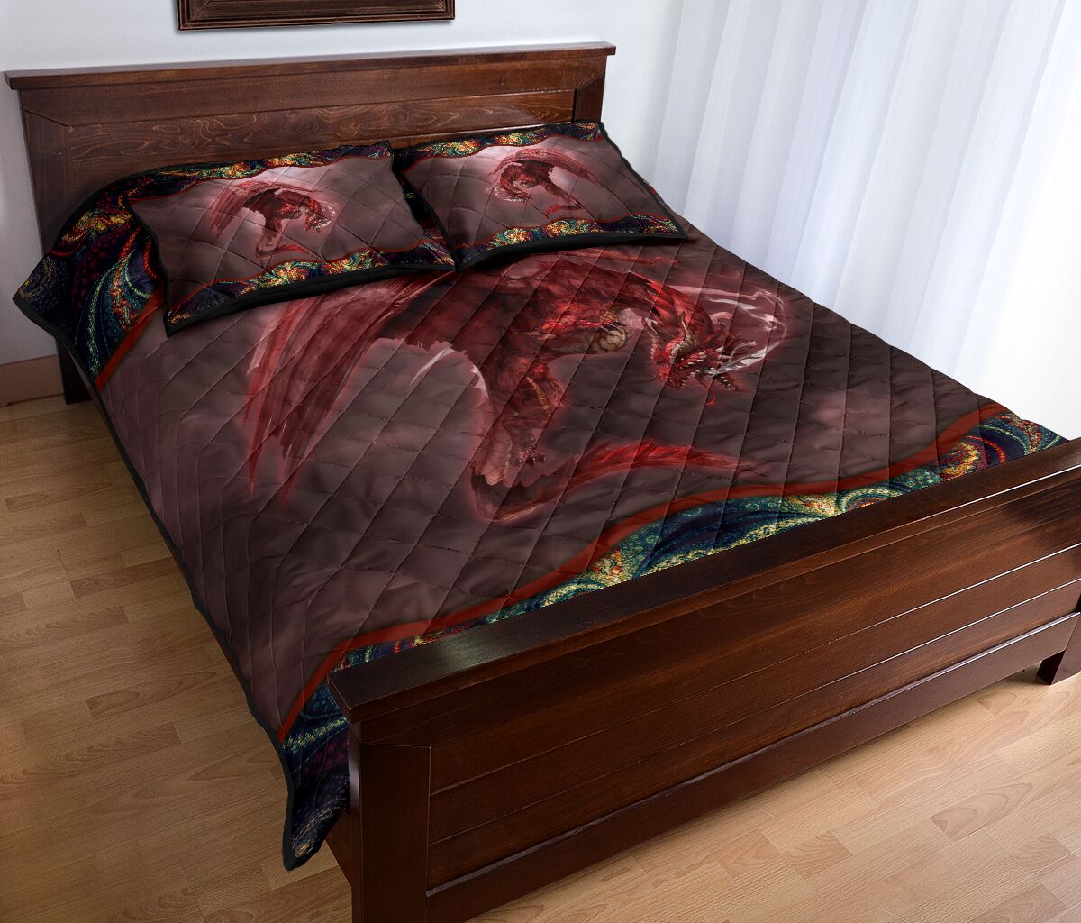 Dragon Quilt Bed Set 3- Love Quilt Bedding Set