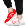 Nurse- Love Red White Sneakers, Running Shoes, Shoes For Women, Shoes For Men, Custom Shoes,- Love Sneakers