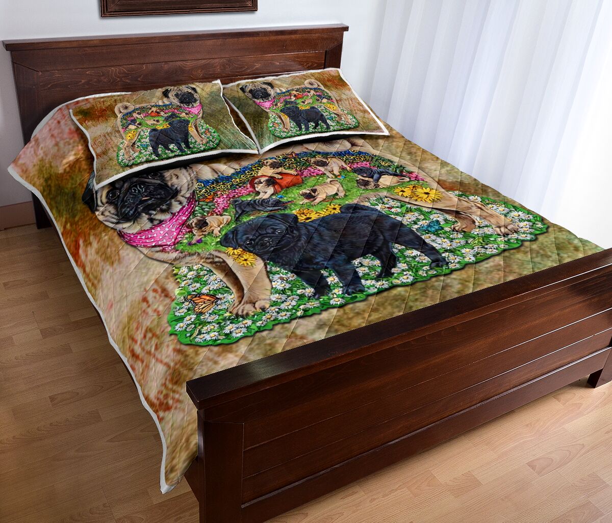 Pug Mom - Bed Set - Love Quilt Bedding Set