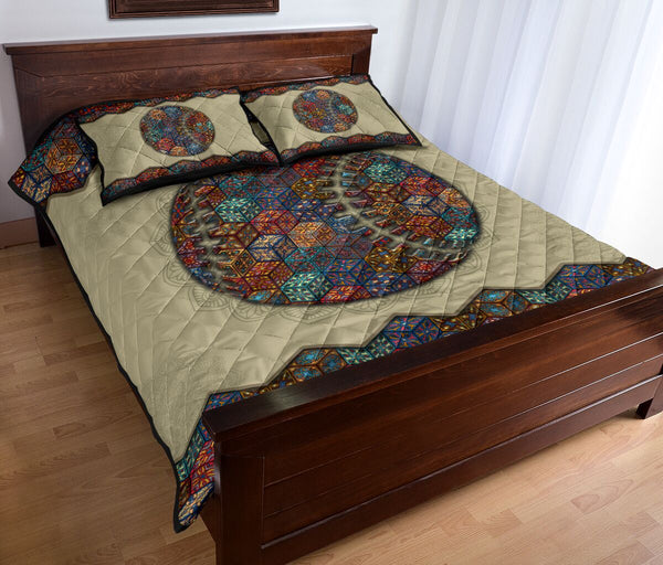 Quilt Bed Set - Mandala - Baseball 37 - Love Quilt Bedding Set