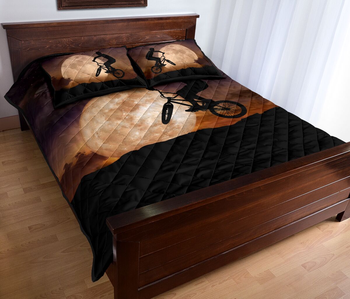Bmx With Moon - Bed Set - Love Quilt Bedding Set