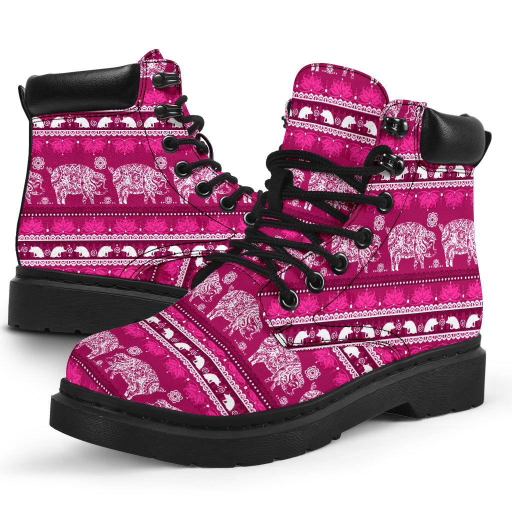 Pig Seamless Pattern Boots - Love All Season Boots