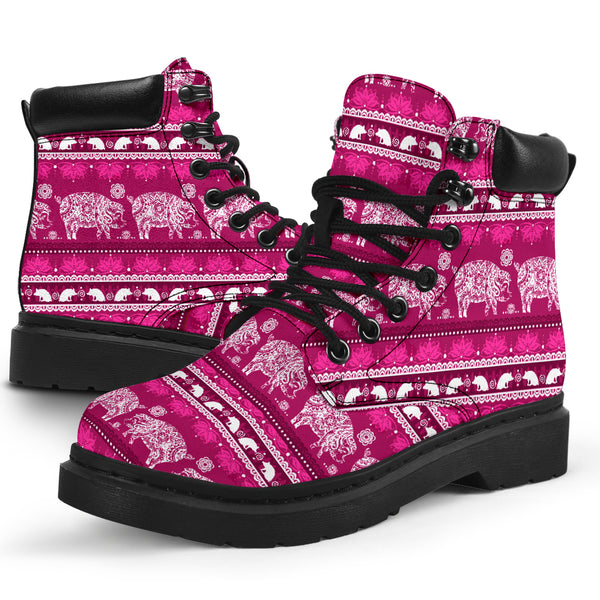 Pig Seamless Pattern Boots - Love All Season Boots