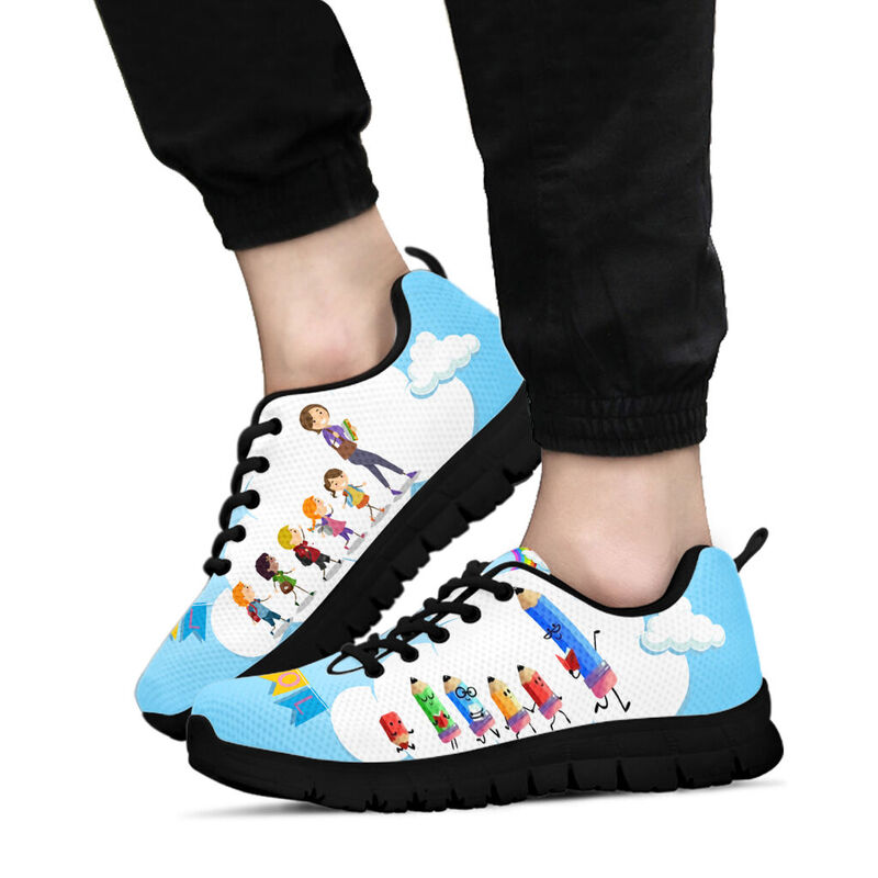 Child Pencil School Sneakers, Running Shoes- Love Sneakers