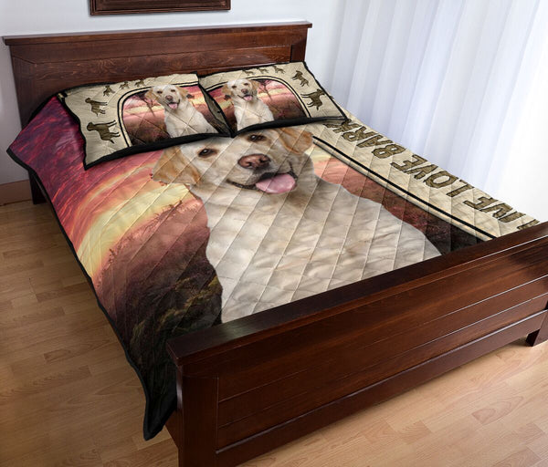 Live Love Bark Labrador- Bed Set - Love Quilt Bedding Set