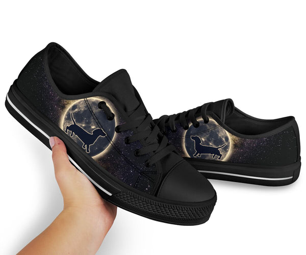 Dachshund Moon - Low Top Shoe - Love Love Top Shoes