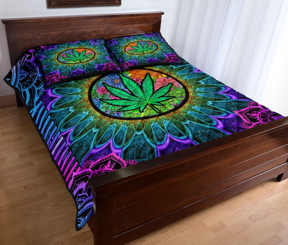 Sunflower Cannabis - Bed Set - Love Quilt Bedding Set