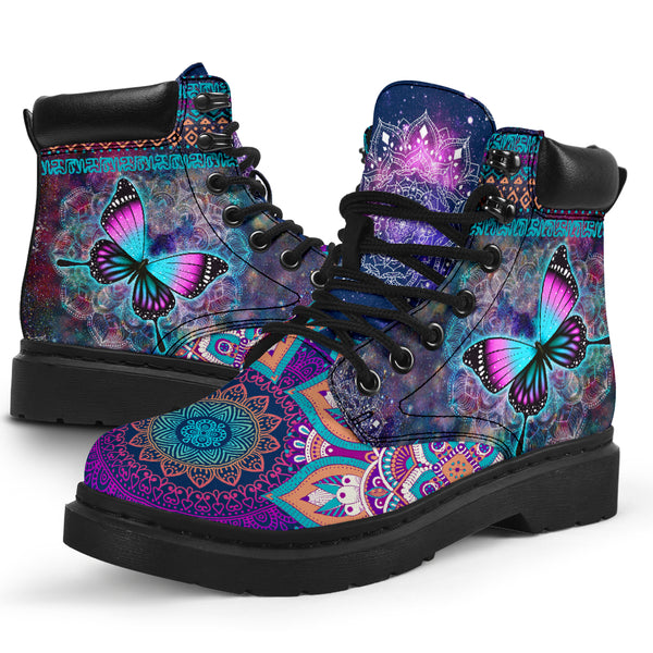 Butterfly Galaxy Mandala Boot Sky - Love All Season Boots