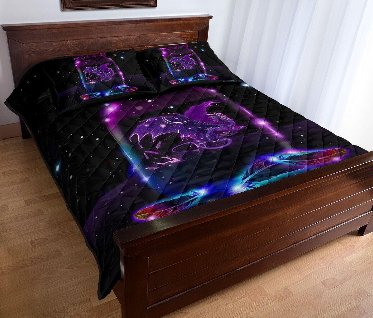 Dragon Neon Quilt Bed Set - Love Quilt Bedding Set