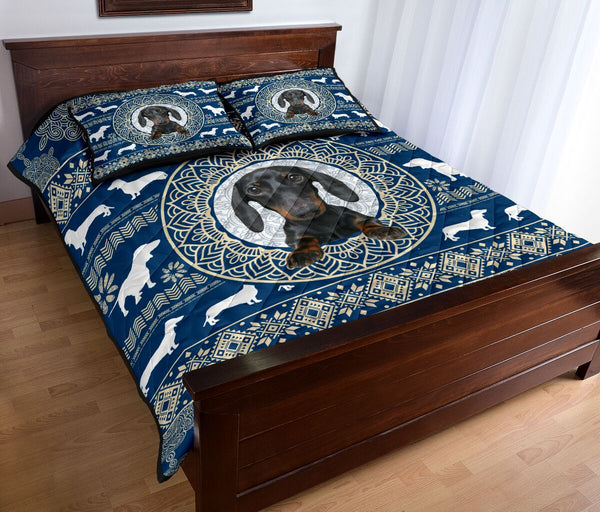 Dachshund Mandala Pattern - Bed Set - Love Quilt Bedding Set
