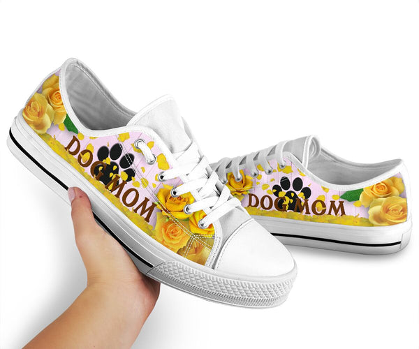 Dog Paw Rose Yellow - Low Top Shoe - Love Love Top Shoes