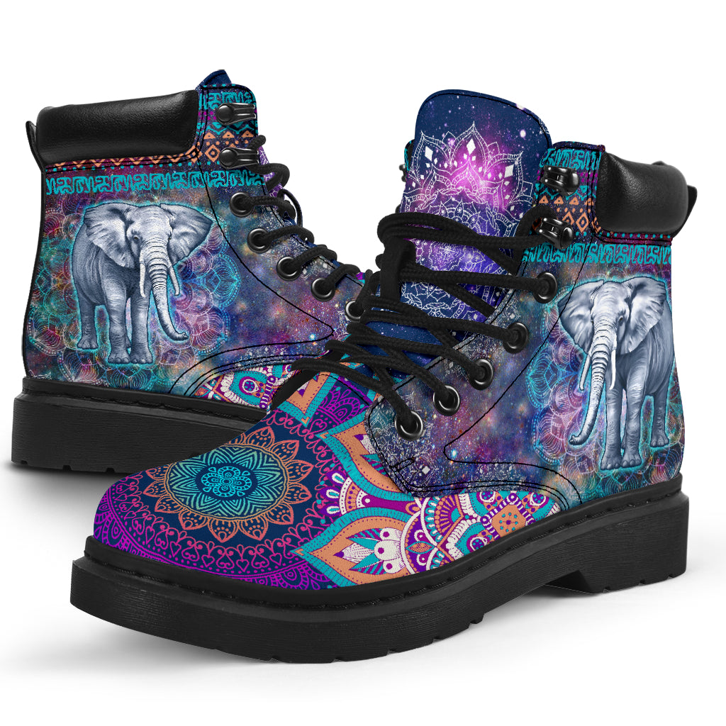Elephant Galaxy Mandala Boot Sky - Love All Season Boots