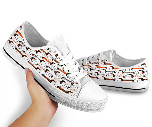 Dachshund Music Low Top Shoe - Love Love Top Shoes