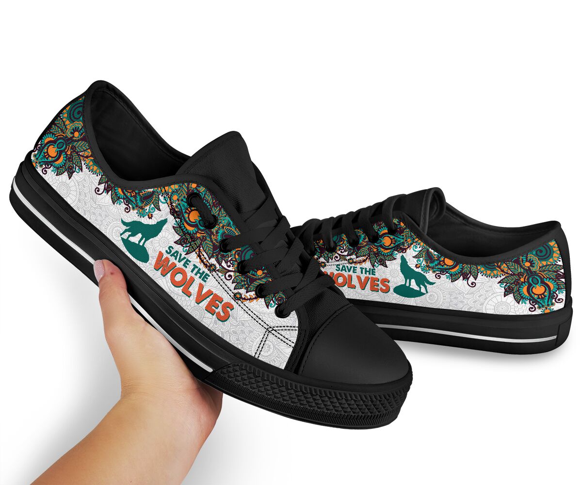 Save The Wolves - Wolves Low Top Shoe - Love Love Top Shoes